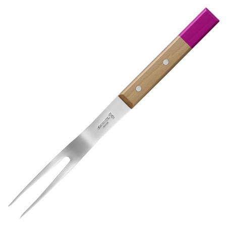 Bилка для нарезания мяса Opinel №124, деревянная рукоять, нержавеющая сталь, 002131