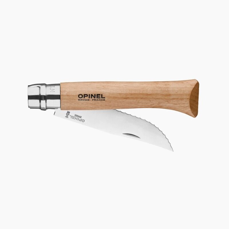 Нож Opinel №12, нержавеющая сталь, рукоять из бука, серрейторная заточка,002441