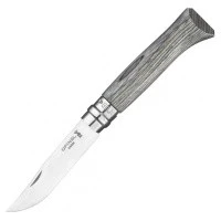 Нож Opinel №08, нержавеющая сталь, ручка из березы, серая  ручка, 002389 Нож Opinel №08, нержавеющая сталь, ручка из березы, серая  ручка, 002389
