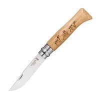 Нож Opinel №8 Animalia, нержавеющая сталь, рукоять дуб, гравировка собака, 001622 Нож Opinel №8 Animalia, нержавеющая сталь, рукоять дуб, гравировка собака, 001622