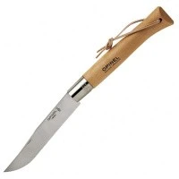 Нож Opinel №13, нержавеющая сталь, рукоять из бука, кожаный темляк, картонная коробка, 122136 Нож Opinel №13, нержавеющая сталь, рукоять из бука, кожаный темляк, картонная коробка, 122136