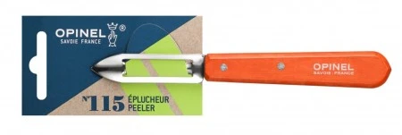 Нож для чистки овощей Opinel №115, деревянная рукоять, нержавеющая сталь, красный, блистер, 001931