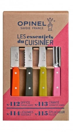 Набор ножей Opinel Less Essentieles, нержавеющая сталь, (4 шт./уп.), 001452 Набор ножей Opinel Less Essentieles, нержавеющая сталь, (4 шт./уп.), 001452