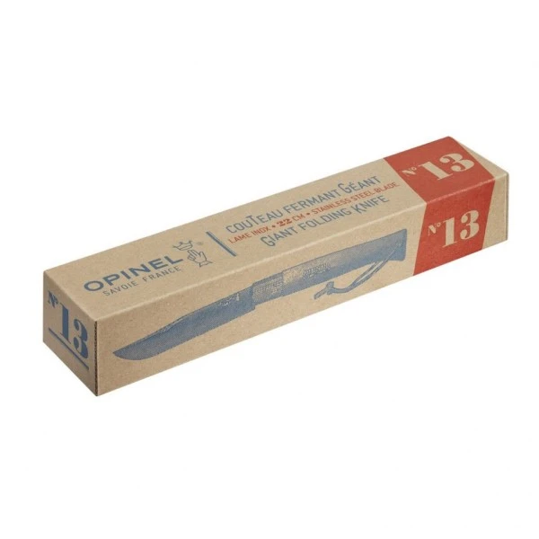 Нож Opinel №13, нержавеющая сталь, рукоять из бука, кожаный темляк, картонная коробка, 122136 Нож Opinel №13, нержавеющая сталь, рукоять из бука, кожаный темляк, картонная коробка, 122136