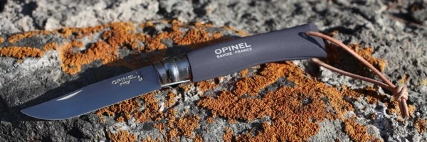 Нож Opinel №8 Trekking, нержавеющая сталь, кожаный темляк, серый, 001706 Нож Opinel №8 Trekking, нержавеющая сталь, кожаный темляк, серый, 001706