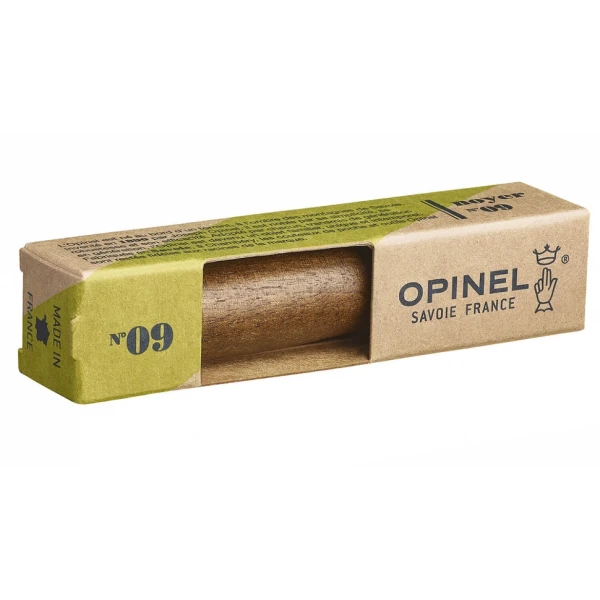 Нож Opinel №9, нержавеющая сталь, ореховая рукоять в картонной коробке, 002425 Нож Opinel №9, нержавеющая сталь, ореховая рукоять в картонной коробке, 002425
