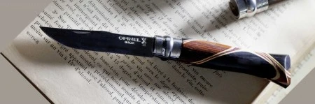 Нож Opinel №8 Chaperon, рукоять африканское дерево, футляр, 001399 Нож Opinel №8 Chaperon, рукоять африканское дерево, футляр, 001399