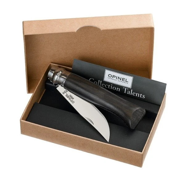 Нож Opinel №8, нержавеющая сталь, рукоять эбеновое дерево, подарочная упаковка, 001352 Нож Opinel №8, нержавеющая сталь, рукоять эбеновое дерево, подарочная упаковка, 001352