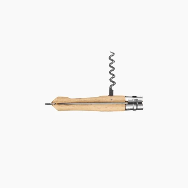 Нож Opinel №10, нержавеющая сталь, рукоять из бука, со штопором Нож Opinel №10, нержавеющая сталь, рукоять из бука, со штопором