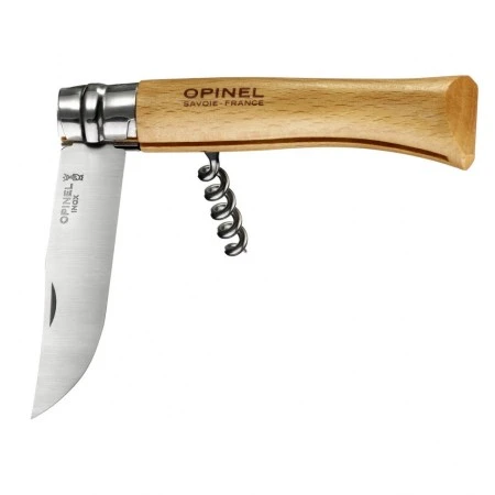 Нож Opinel №10, нержавеющая сталь, рукоять из бука, со штопором, 001410 Нож Opinel №10, нержавеющая сталь, рукоять из бука, со штопором, 001410