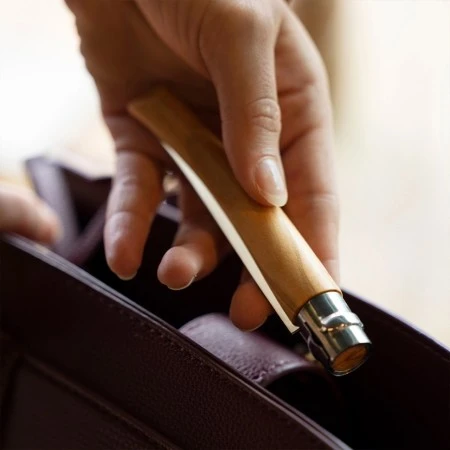 Нож филейный Opinel №8, нержавеющая сталь, рукоять оливковое дерево