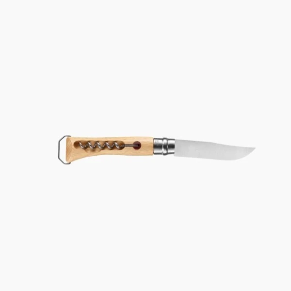 Нож Opinel №10, нержавеющая сталь, рукоять из бука, со штопором Нож Opinel №10, нержавеющая сталь, рукоять из бука, со штопором