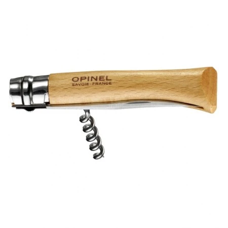 Нож Opinel №10, нержавеющая сталь, рукоять из бука, со штопором, 001410 Нож Opinel №10, нержавеющая сталь, рукоять из бука, со штопором, 001410