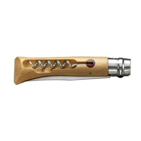 Нож Opinel №10, нержавеющая сталь, рукоять из бука, со штопором, 001410 Нож Opinel №10, нержавеющая сталь, рукоять из бука, со штопором, 001410