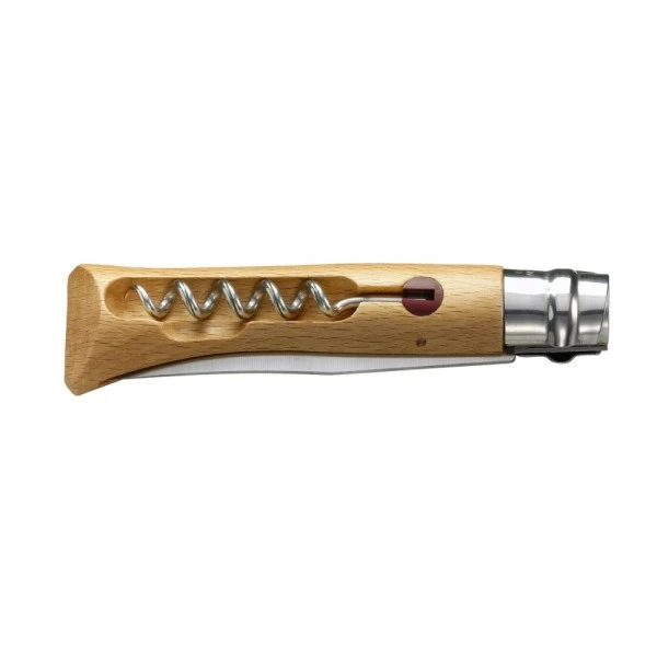 Нож Opinel №10, нержавеющая сталь, рукоять из бука, со штопором, 001410 Нож Opinel №10, нержавеющая сталь, рукоять из бука, со штопором, 001410