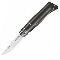 Нож Opinel №8 Ellipse, рукоять африканское дерево с алюминиевой вставкой, футляр, 002347 Нож Opinel №8 Ellipse, рукоять африканское дерево с алюминиевой вставкой, футляр, 002347