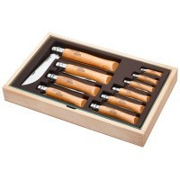 Набор Opinel в деревянной коробке из 10 ножей разных размеров из углеродистой стали, 183104 Набор Opinel в деревянной коробке из 10 ножей разных размеров из углеродистой стали, 183104