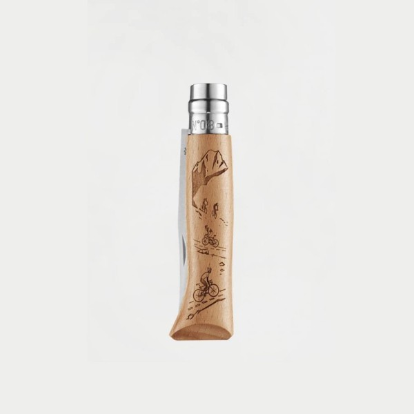 Нож Opinel №8 Alpine adventures, нержавеющая сталь, рукоять бук, гравировка горный велосипед Нож Opinel №8 Alpine adventures, нержавеющая сталь, рукоять бук, гравировка горный велосипед