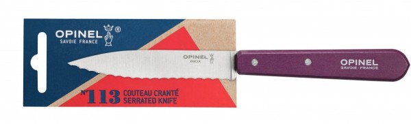 Нож столовый Opinel №113, деревянная рукоять, блистер, нержавеющая сталь, сливовый 001919 Нож столовый Opinel №113, деревянная рукоять, блистер, нержавеющая сталь, сливовый 001919