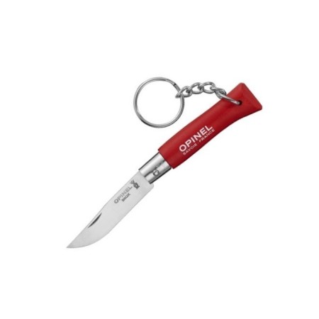 Нож-брелок Opinel №4, нержавеющая сталь, красный, 002055