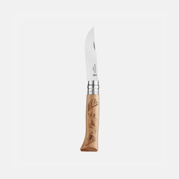 Нож Opinel №8 Alpine adventures, нержавеющая сталь, рукоять бук, гравировка горный велосипед Нож Opinel №8 Alpine adventures, нержавеющая сталь, рукоять бук, гравировка горный велосипед