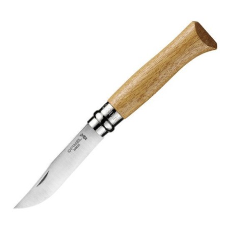 Нож Opinel №8, нержавеющая сталь, дубовая рукоять, 000647