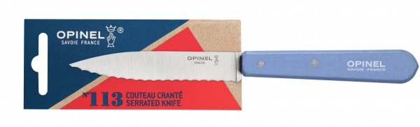 Нож столовый Opinel №113, деревянная рукоять, блистер, нержавеющая сталь, синий 001922 Нож столовый Opinel №113, деревянная рукоять, блистер, нержавеющая сталь, синий 001922