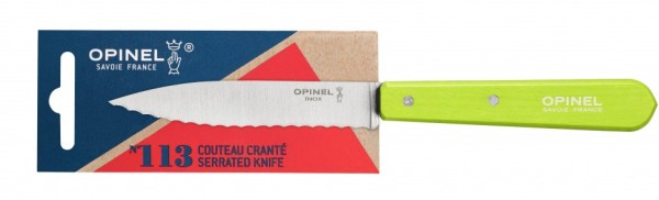 Нож столовый Opinel №113, деревянная рукоять, блистер, нержавеющая сталь, зеленый 001920 Нож столовый Opinel №113, деревянная рукоять, блистер, нержавеющая сталь, зеленый 001920