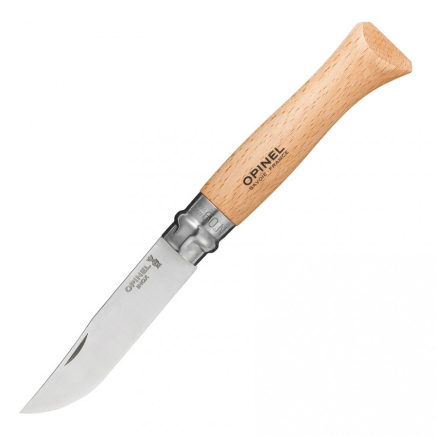 Нож Opinel №9,  нержавеющая сталь, рукоять из дерева бука