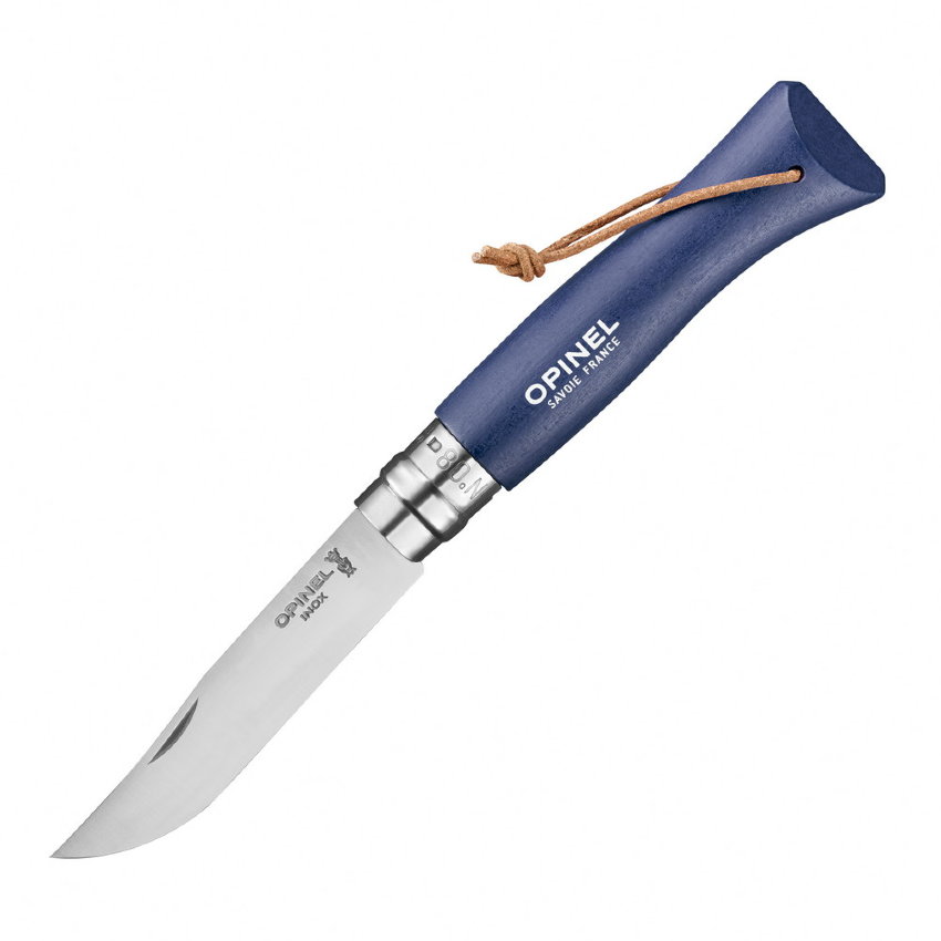 Нож Opinel №8 Trekking, нержавеющая сталь, синий