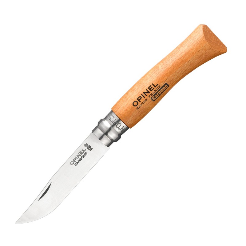 Нож Opinel №7, углеродистая сталь, рукоять из дерева бука, блистер
