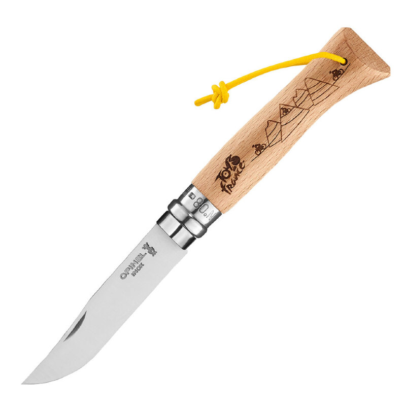 Нож Opinel №8, Tour de France -  Engraved 2021