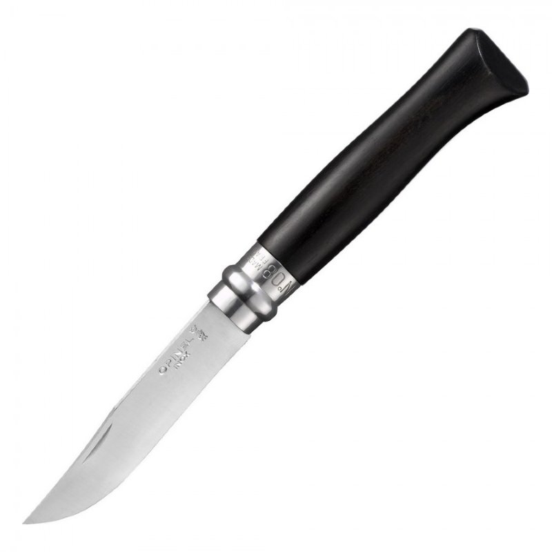 Нож Opinel №8, нержавеющая сталь, рукоять из эбенового дерева