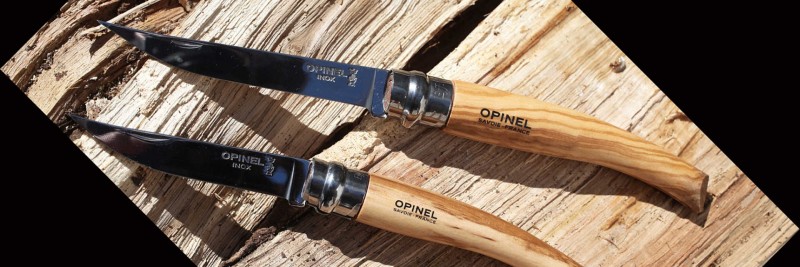 Нож филейный Opinel №8, нержавеющая сталь, рукоять оливковое дерево